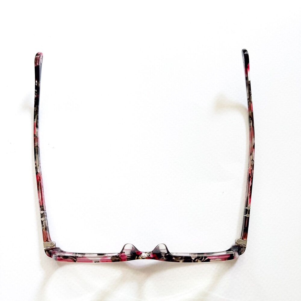 READ Persol Womens Eyeglasses Pink Pattern FRAMES ONLY Splayed Flared 52-16-140 - Picture 12 of 13